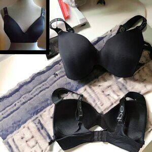 BEBE ( 36DD )  Black Wireless T-Shirt Bra